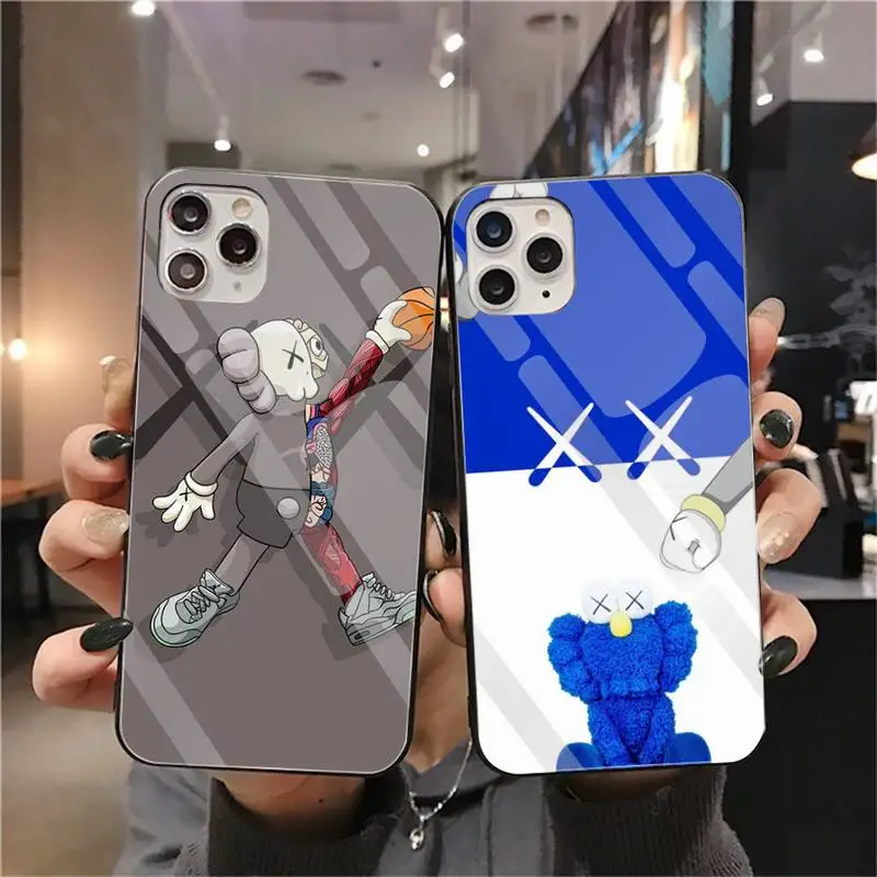 Роскошный дизайнерский чехол kaw из закаленного стекла для iPhone 11 Pro XR XS MAX 8X7 6S 6 Plus SE