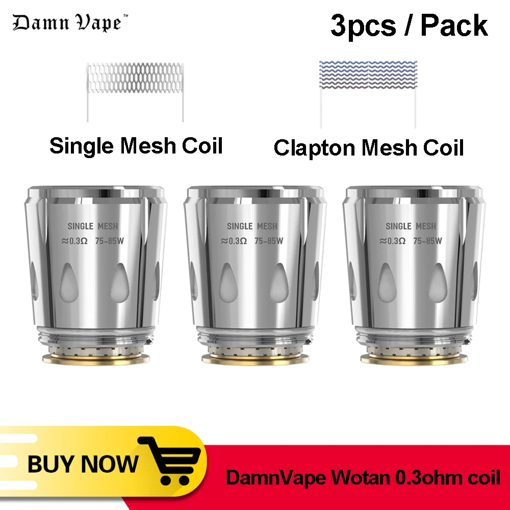 Оригинальный DamnVape Wotan 0.3ohm одиночный Clapton сетка замена катушки электронной