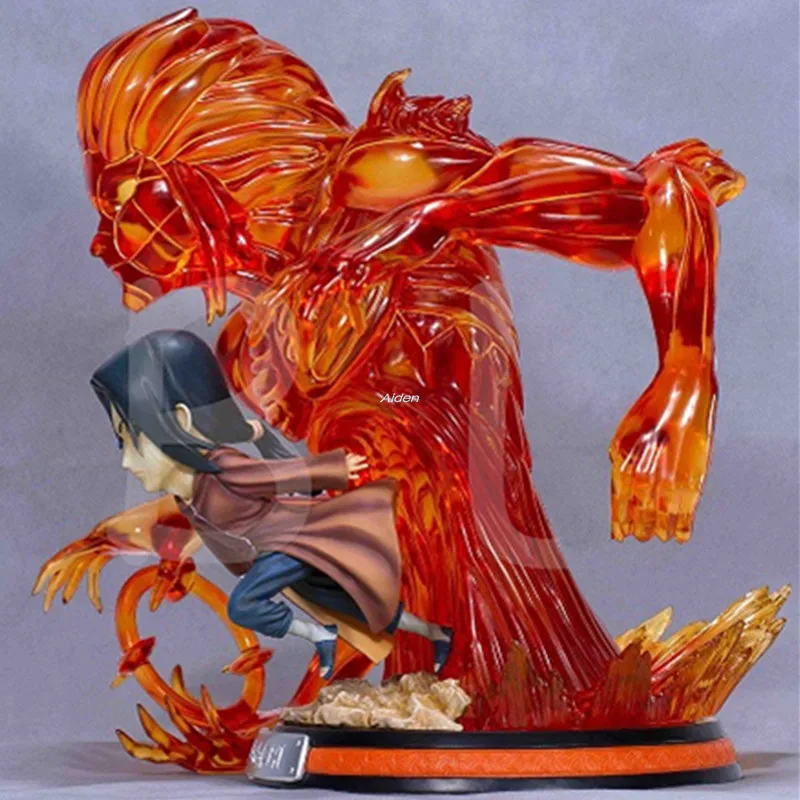 1" Статуя Наруто Akatsuki бюст Учиха Итачи Susanoo SD полноразмерный портрет со светодиодный светильник GK экшн-модель игрушка коробка 32 см Z2847