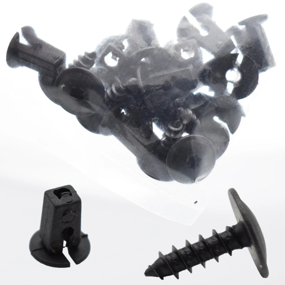 10Set Fender Liner Mudguard Fastener Clips Screws Retainer For Volkswagen VW Passat B5 B6 B7 CC Golf MK6 Tiguan Touran Polo auto fasteners