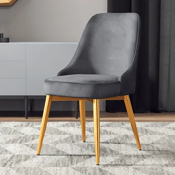 

Nordic Minimalist High Rebound Restaurant Furniture Chair Cafe Bar Modern Pu Chinese Iron Chair Wood Kitchen Dining Chairs Rest