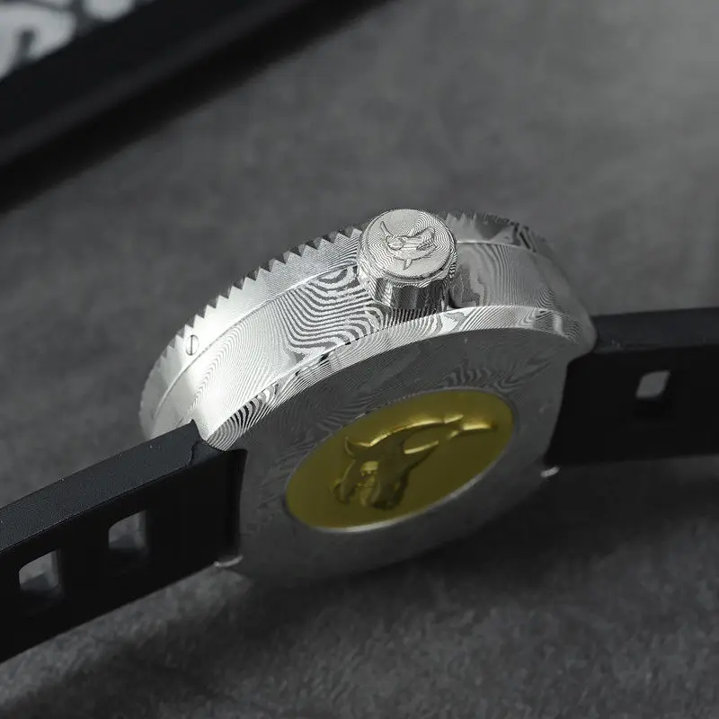 Новые часы San Martin из дамасской стали, автоматические спортивные часы для дайвинга, водонепроницаемость 1000 м, ограниченная серия, наручные часы из нержавеющей стали для мужчин