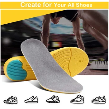 

2020 Running Sport Shoes Sport Insoles Memory Foam Sweat Absorption Pads Insert Breathable Foot Care Men Women Size 35-45 Unisex