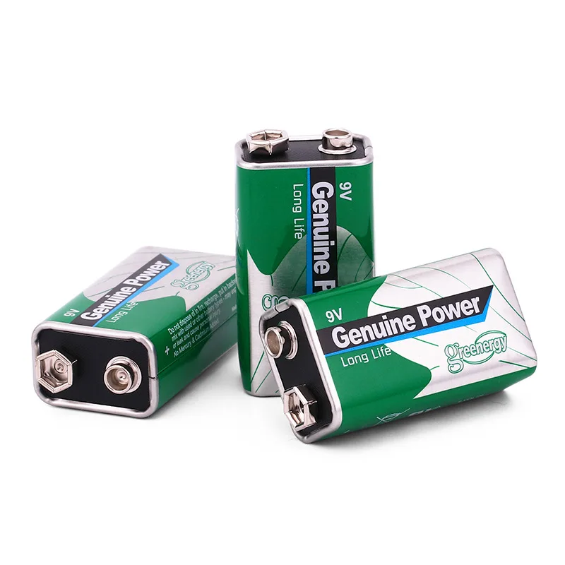 Alkaline Battery Disposable Battery 9v 6F22 Battery Super Heavy Duty Zn/MnO2 Dry Batteries For Infrared Electronic Thermometer Wireless Microphones Toy KTV Dry Cell