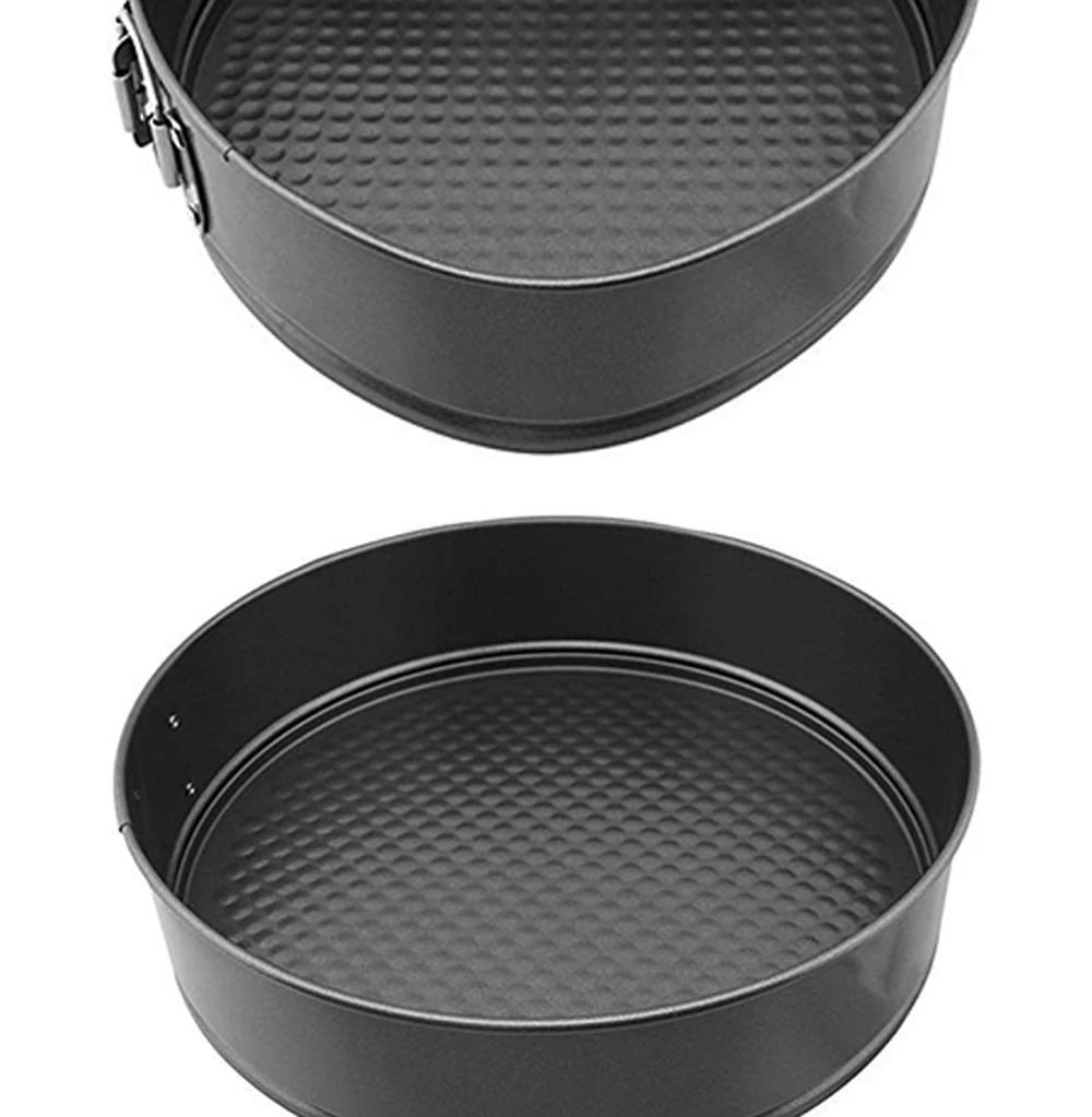 Black Leakproof Cake Pan with Removable Bottom Bakeware -11.1Inch Square Springform Pan for Baking Non-stick Cheesecake Pan