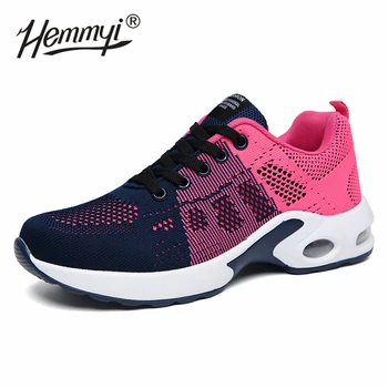 

Hemmyi Fashion Lightweight Women Sneakers Outdoor Air Cushion Breathable Comfortable Sneaker Black Trainers Big Size 35-42