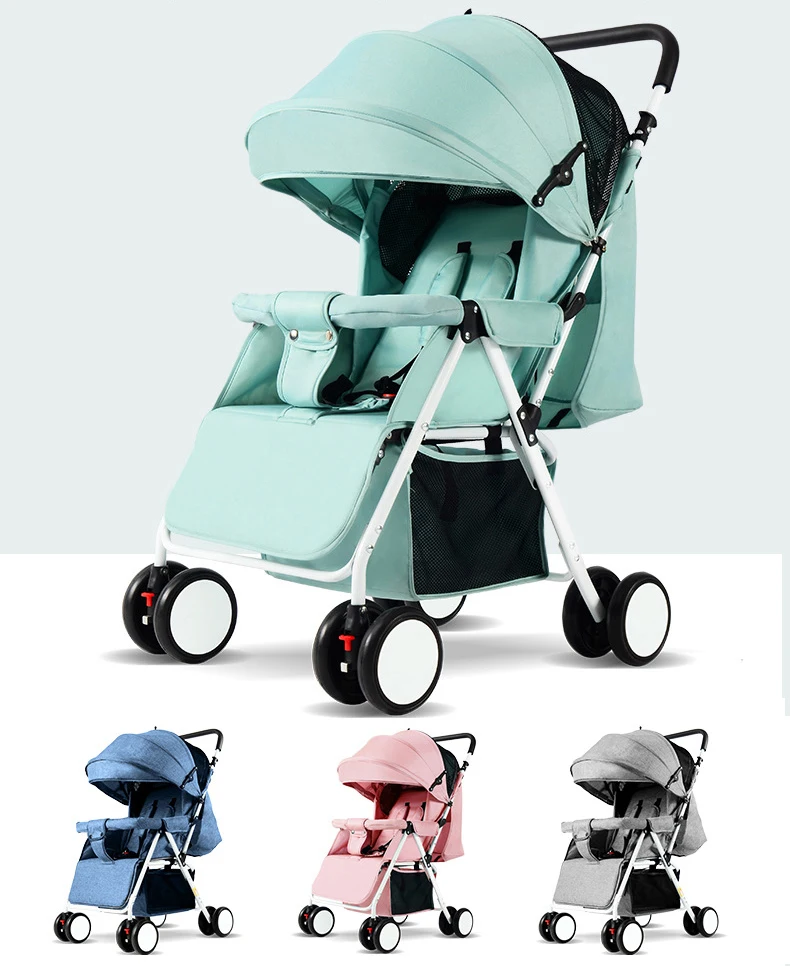 ; детская коляска; ультра-удобный складной светильник; может лежать; простая детская мини-коляска с четырьмя колесами