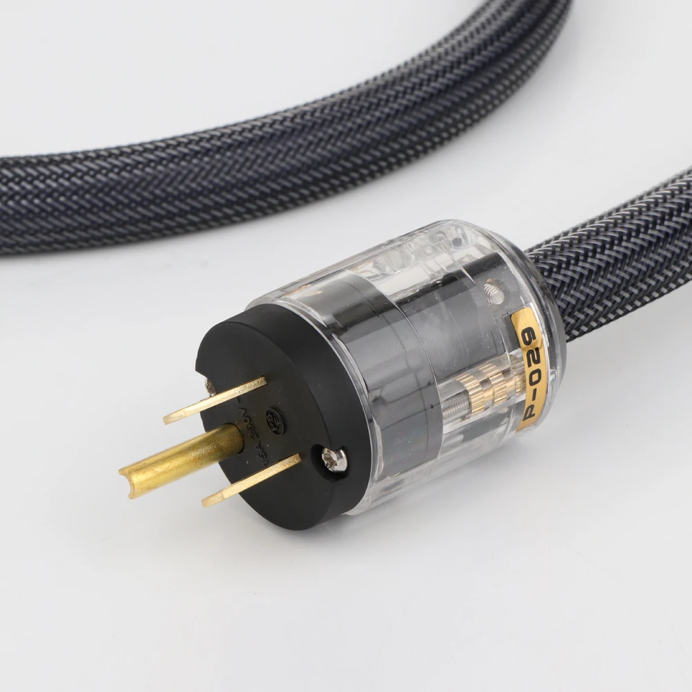 PCOCC медный 12AWG Hi Fi аудиошнур питания переменного тока стандарта США