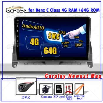 

Android10 CAR Stereo Radio intel 4G+64G Multimedia Player GPS for Mercedes Benz C Class 3 W204 S204 2006 - 2011 Navigation