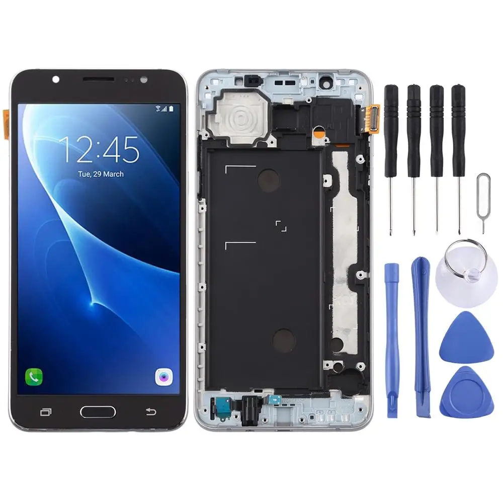 

TFT Material LCD Screen and Digitizer Full Assembly with Frame for Galaxy J7 (2016) / J710F