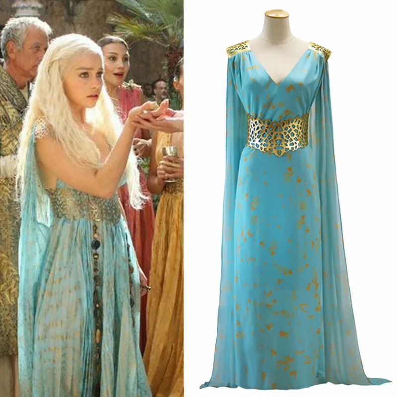 

Mother of Dragons Game of Thrones Daenerys Targaryen Women Maxi Dress Costume