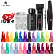 SAVILAND 15 г цветной полигель для наращивания пальцев набор гель-лаков для ногтей инструменты для наращивания пальцев принадлежности для ногтей профессиональные наборы