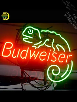 

Budweise Lizard Neon Sign Lite Handcrafted Neon Bulbs Unique Glass Lighted Garage Signs Shopping Hall Sign Neon Bulbs Decorative