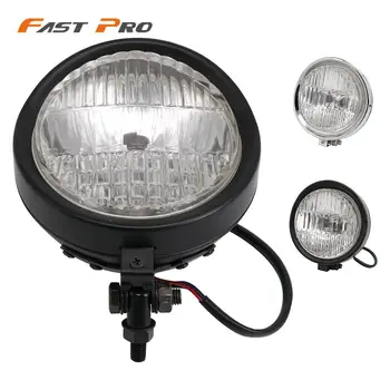 

Universal Motorcycle Retro Lens Vintage Front Clear Headlight Round Headlamp Head Lamp Bulb For Harley Suzuki Cafe Racer