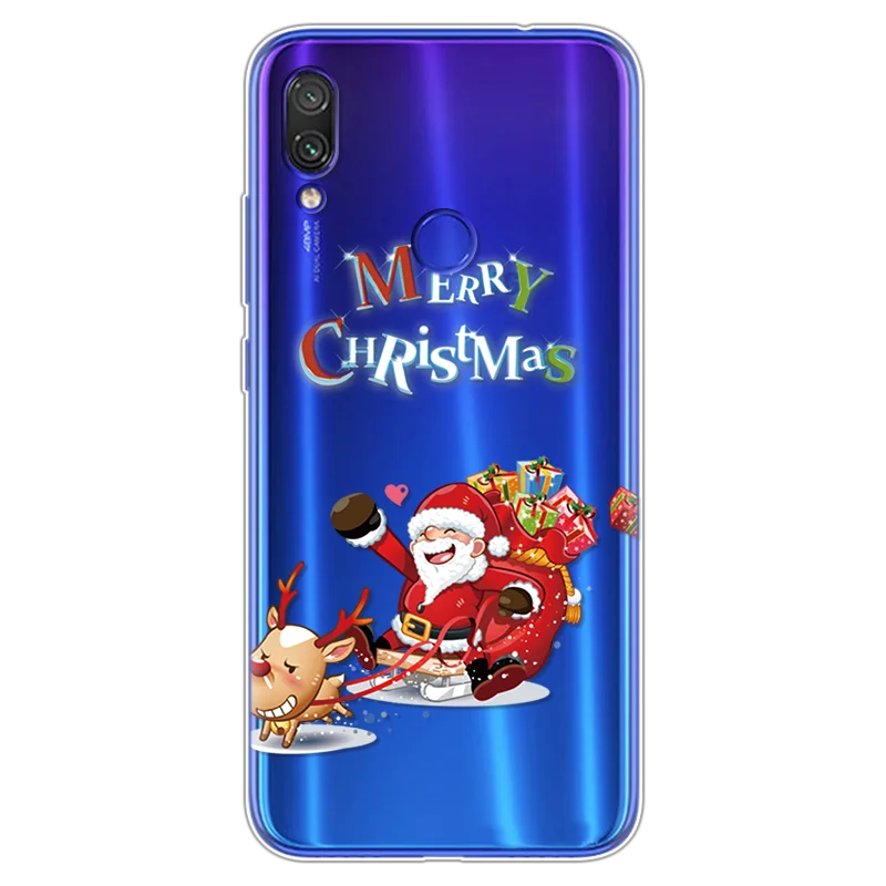 sd-xueqi Чехлы для Xiaomi Redmi Note 7 Pro 6," из ТПУ с рисунком Санта Клауса и лося, чехлы для Redmi Note 7S с Рождеством - Цвет: sd-xueqi