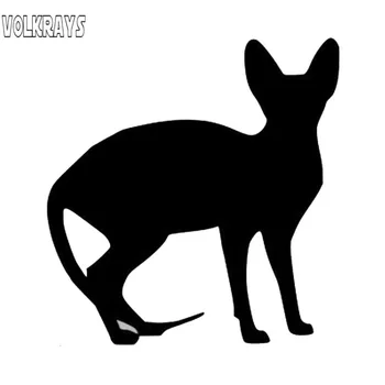 

Volkrays Personality Car Sticker Sphynx Cat Accessories Reflective Waterproof Sunscreen Vinyl Decal Black/White,11cm*10cm