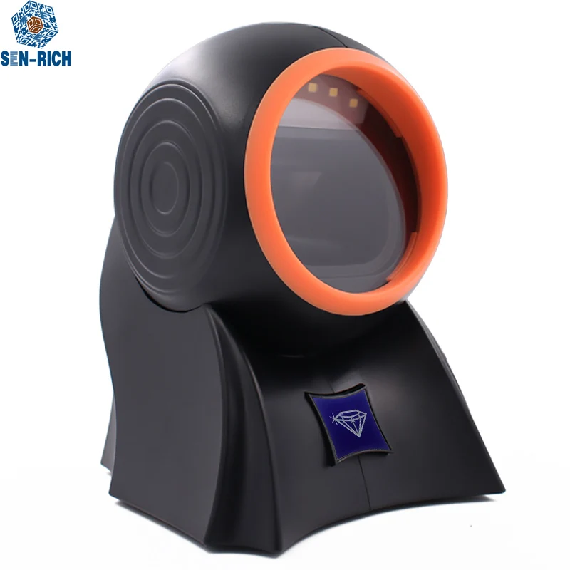 

MP8120 IP54 Rugged Hands Free Omnidirectional Desktop Supermarket 1D 2D CMOS QR Code Barcode Scanner USB RS232