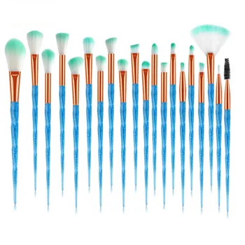 

20pcs Blue Crystal Diamond Makeup Brushes Set Powder Foundation Blush Blending Eye Shadow Lip Cosmetic Beauty Make Up Brushes