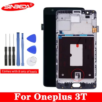 

AMOLED Original 5.5" Display For Oneplus 3T LCD Touch Screen with Frame Replacement For Oneplus 3 Display 3T LCD A3000 A3003