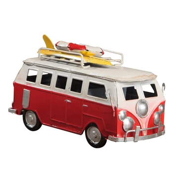 

Creative Retro Bus Car Model Living Room Decoration Figurines TV Cabinet Bookcase Desktop Decoration Miniature Model Ornaments