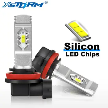 

2pcs H11 H8 LED HB3 9005 HB4 9006 LED Bulbs with Silicon Chips Car Fog Lights Driving Lamp Auto 12V White Ice Blue