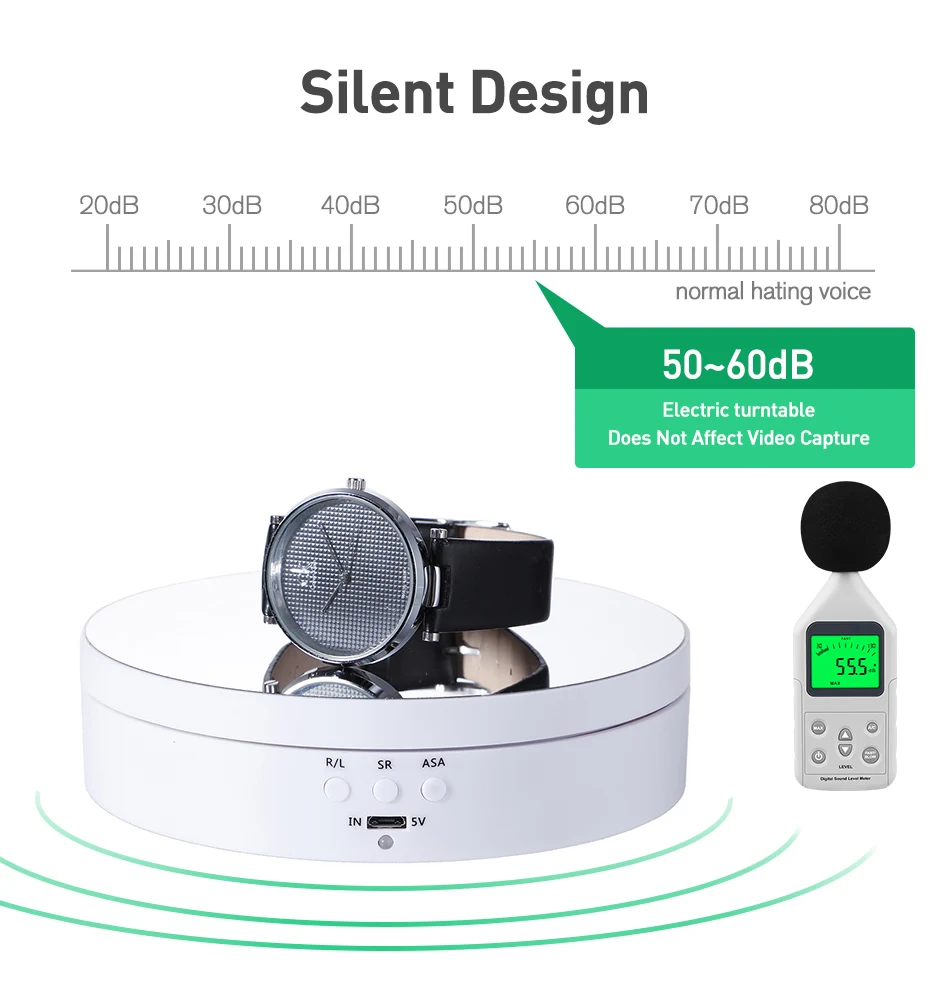  Photography Auto Rotating Turntable 360 Degree Round Remote Automatically Jewelry Display Stand Bas