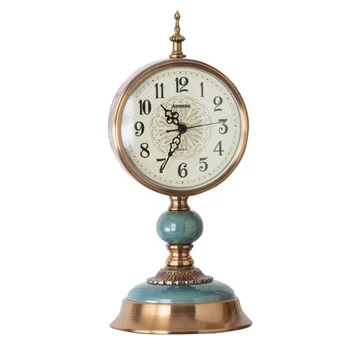 

Clock Clock Table Clock Clock Living Room Clock Decoration American Light Luxury Creative Retro Large Mute Desktop Clock