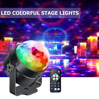 

Effect Lighting Lamp Bulb Party 3 Modes Rotating Disco Ball Light 3LED RGB Remote Control DJ Stage Dance Lamp
