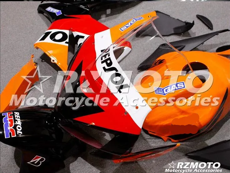 Мотоциклетный обтекатель abs Подходит для Honda CBR600RR F5 2005-2006 корпусные детали форма оранжевый красный blackStore № 0091