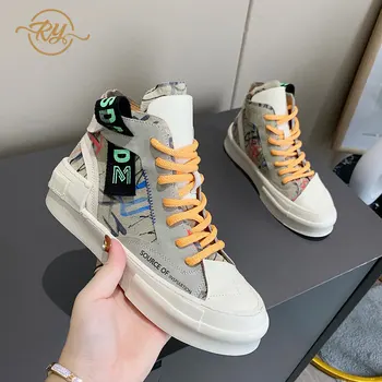 

RY-RELAA Europe station shoes for women sneakers 2020 fashion Genuine Leather luxery shoes women ins canvas shoes for women tide