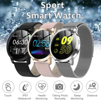 

Color Screen Smart Watch Men Women Fashion IP67 Waterproof Tempered Glass Fitness Trackers Heart Rate Monitor Smartwatch