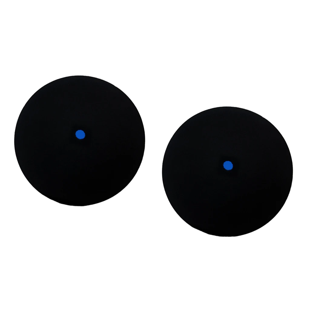 2 Pack Rubber Single Blue Dot Squash Balls Trainer Training Practice Balls 
