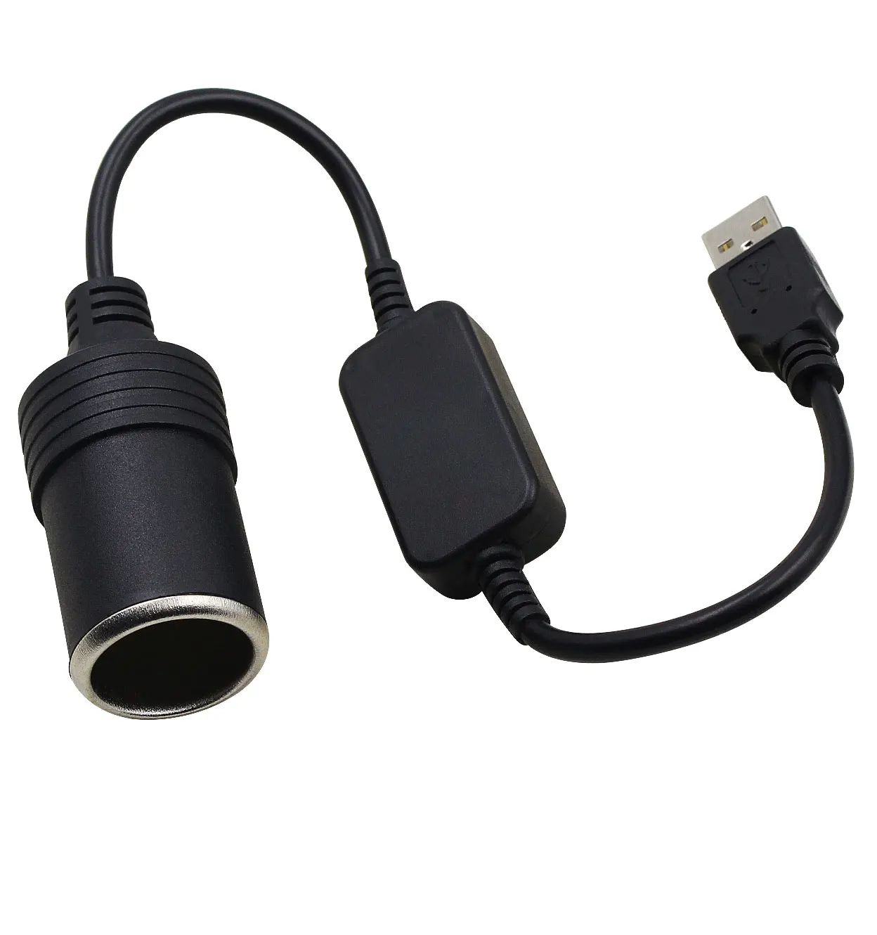 50 шт. USB 5 В до 12 в автомобильный прикуриватель гнездо Женский конвертер адаптер питания кабель