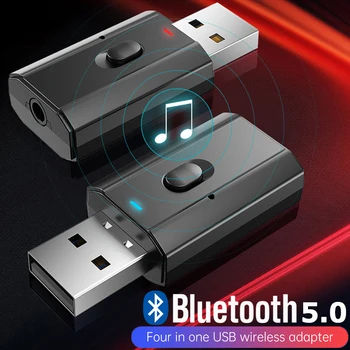 

Bluetooth 5.0 Audio Receiver Transmitter 2 IN 1 USB Receiver Mini 3.5mm Jack AUX In-Car Wireless Adapter For TV PC Car Kit