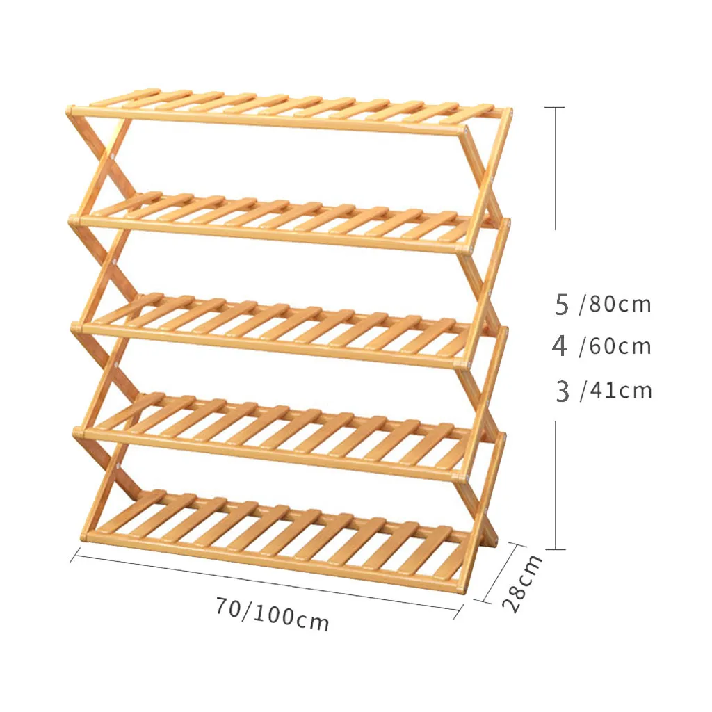 1 шт. стеллаж для обуви складной многослойный стеллаж для обуви Простые бытовые хозяйственные стойки для хранения Двери Общежития бамбуковый шкаф для обуви