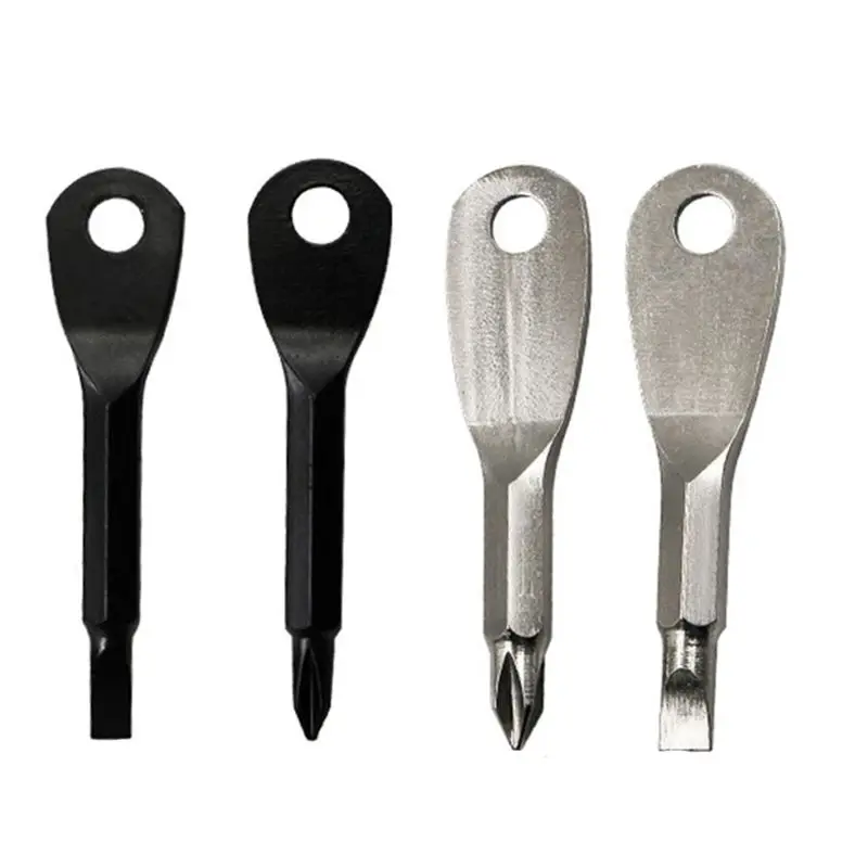 Portable Flat Head Screwdriver Phillips Screwdriver Set Keyring Key