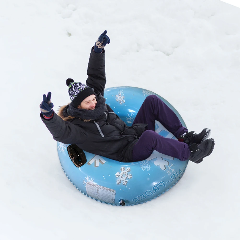 Juguetes para la Nieve Trineo de Nieve de Invierno con diseño de Mango de Carga de 100 kg Adultos flotantes inflables para niños