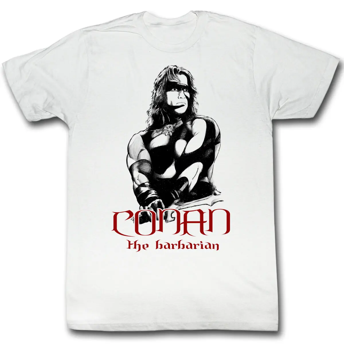 Conan The Barbarian Classic With Sword Logo Licensed Adult T Shirt Men Women Unisex Fashion tshirt Free Shipping |