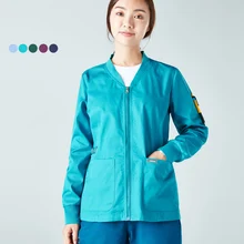 Спортивные теплые куртки, медицинская куртка с эффектом потертости, пальто, трикотажные манжеты на молнии, открытые больничные куртки для медсестры