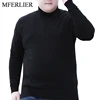 Autumn winter Men sweater 5XL 6XL 7XL 8XL Bust 143cm Plus size Solid color sweater men 3 colors 1