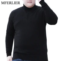 Autumn winter Men sweater 5XL 6XL 7XL 8XL Bust 143cm Plus size Solid color sweater men 3 colors 1