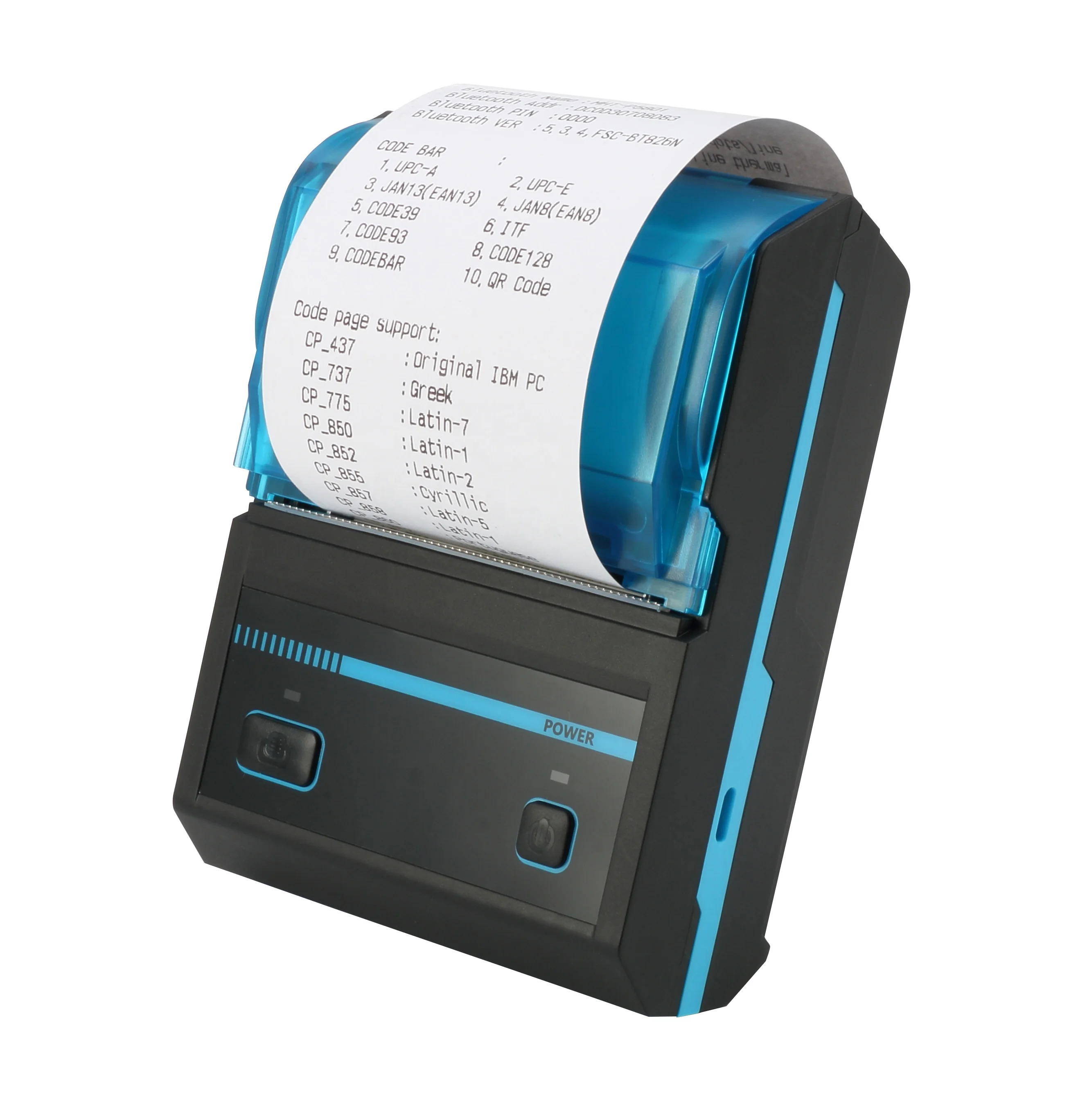 Термопринтер мини 58 мм квитанция билета портативный карманный мобильный bluetooth термопринтер штрих-кода с UK US EU вилка