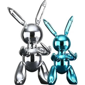 

Color resin rabbit ornament new chinese style rabbit ornament Interior decoration of home model room home decor creative gifts