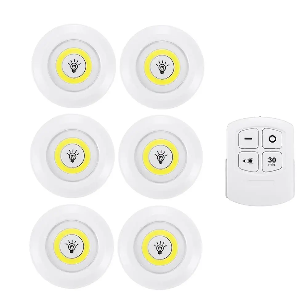 

Dimmable COB LED Under Cabinet Light Lamps Wireless Touch Sensor Remote Controller Wardrobe Stairs LED Night Lamp