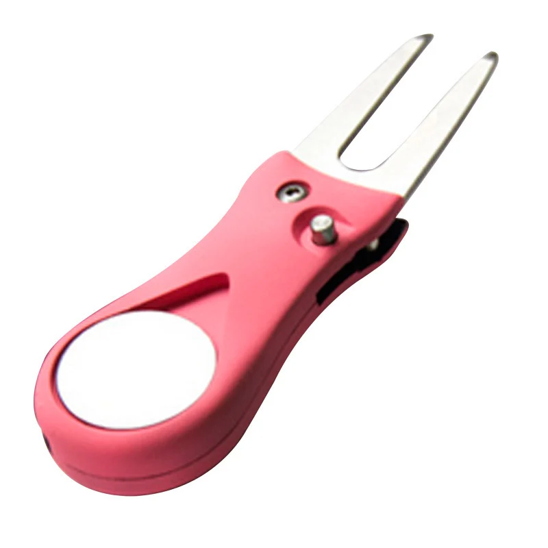 

Golf Green Trimming Fork ABS Zinc Alloy Spring Divot Tool Golf Accessories 2.54cm Marker diameter Golf Greens Fork