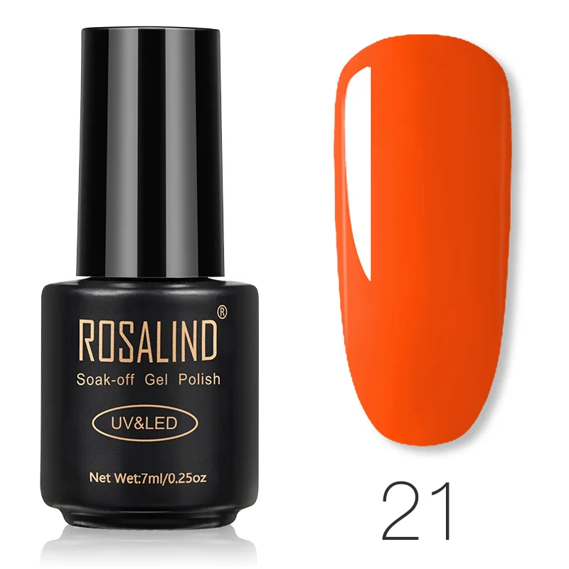 ROSALIND Гель-лак для ногтей Лидер продаж 58 цветов долговечный лак для ногтей гель-лаки нужна лампа основа верхнее покрытие для дизайна ногтей - Цвет: 21