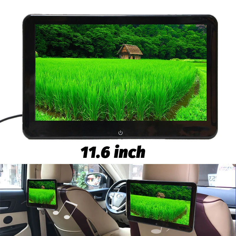 

11.6"Car Back seat Headrest Monitor MP5 Player FM HD 1080P Video Screen With USB/SD Player