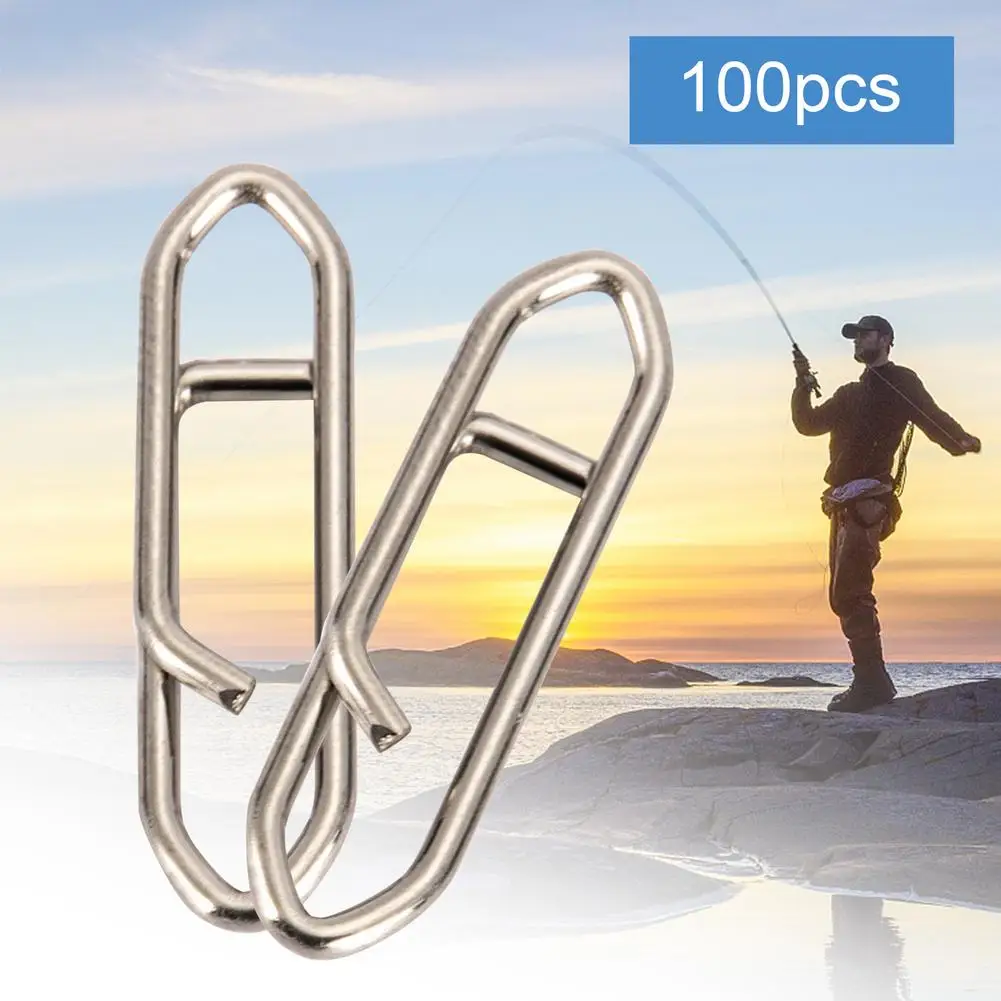 Fishing Tackle Swivel Silver Stainless Steel Convenient Pin Fishing Pin