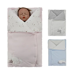 Bebê recém nascido inverno quente sacos de dormir botão infantil malha swaddle envoltório swaddling carrinho envoltório da criança cobertor sacos de dormir