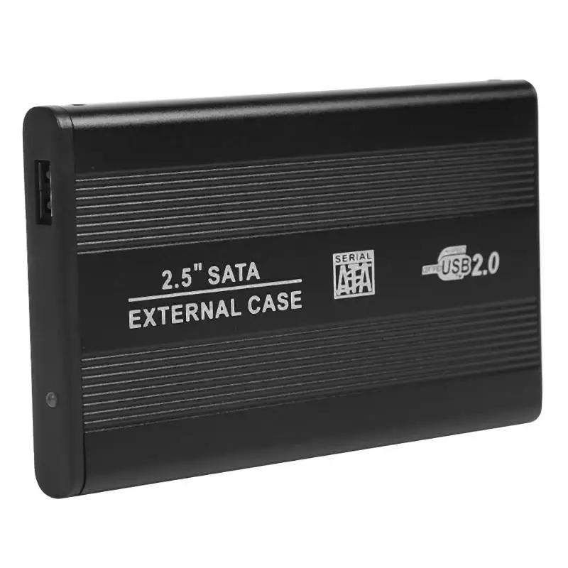 Внешний жесткий диск чехол 2,5 дюймов SATA USB2.0 480 Мбит/с Алюминий корпус из металлического сплава и Пластик цемента жесткий диск Корпус для жесткого диска